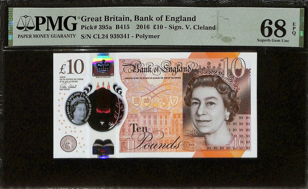 Great Britain - 10 Pounds 2016 - Pick # 395a - PMG 68 EPQ
