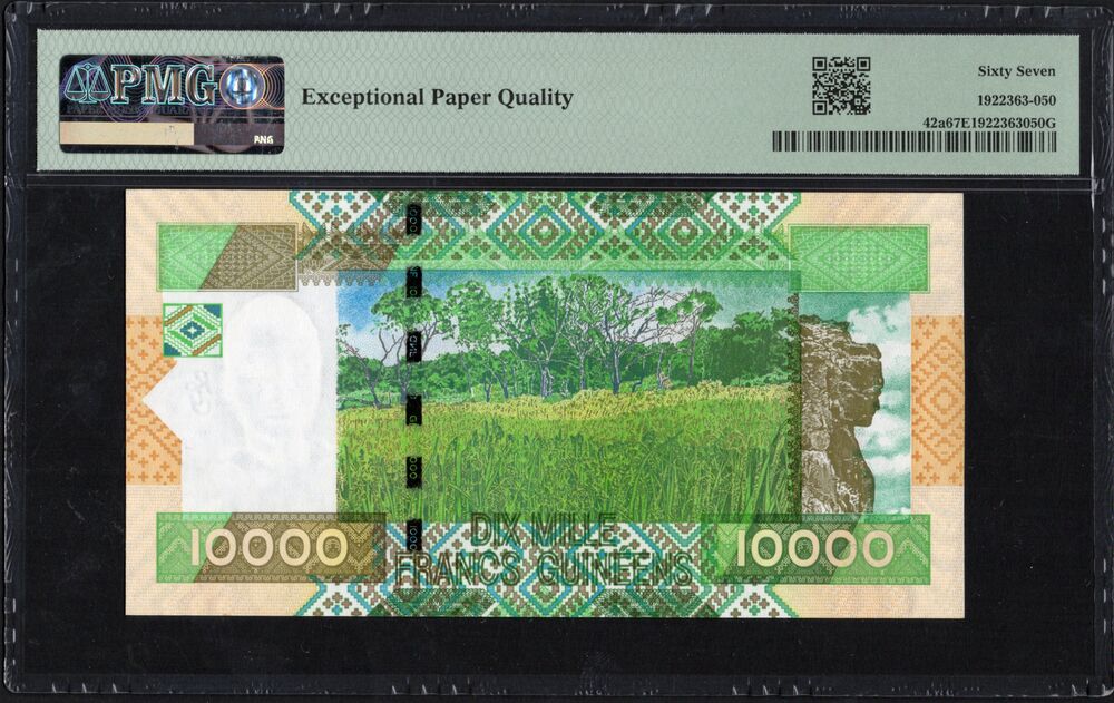Guinea - 10.000 Francs 2007 - Pick # 42a - PMG 67 EPQ