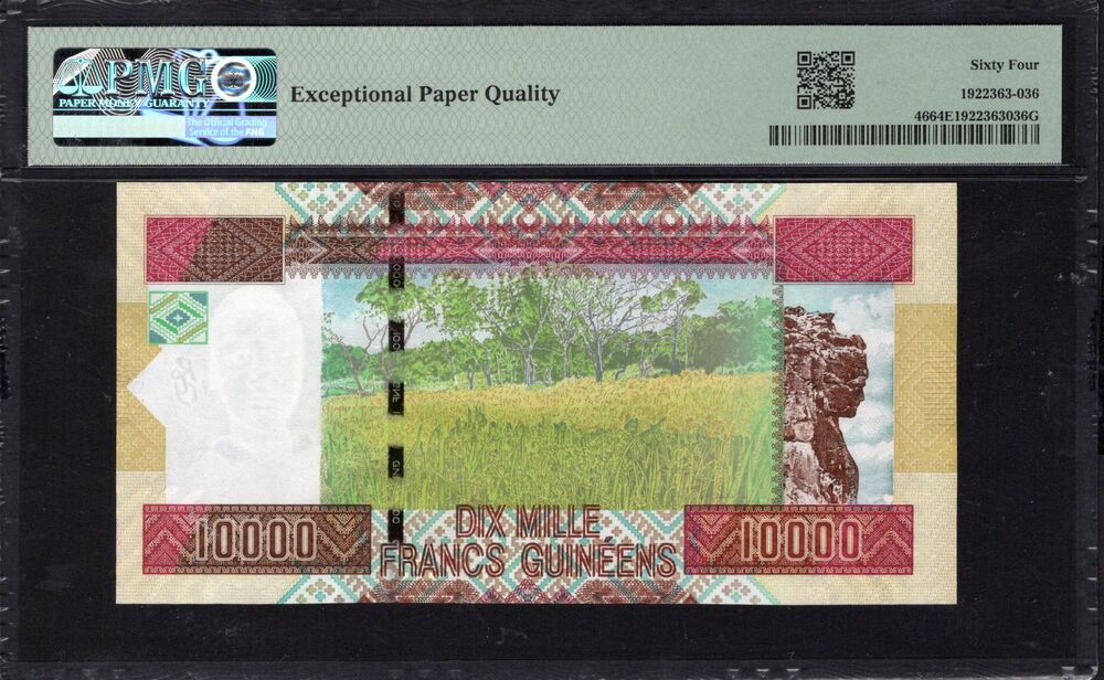 Guinea - 10.000 Francs 2012 - Pick # 46 - PMG 64 EPQ