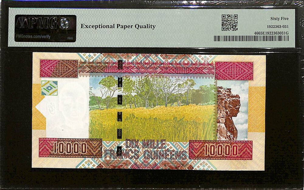 Guinea - 10.000 Francs 2012 - Pick # 46 - PMG 65 EPQ