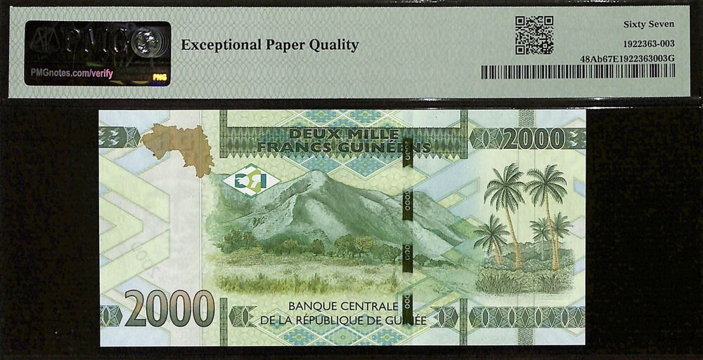 Guinea - 2000 Francs 2022 - Pick # 48Ab - PMG 67 EPQ