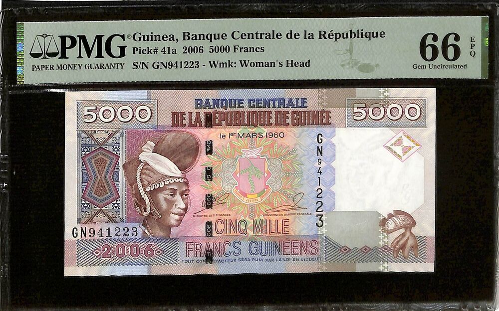 Guinea - 5000 Francs 2006 - Pick # 41a - PMG 66 EPQ