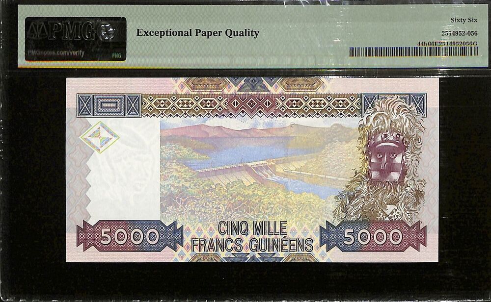 Guinea - 5000 Francs 2010 - Pick # 44b - COMMEMORATIVE - PMG 66 EPQ