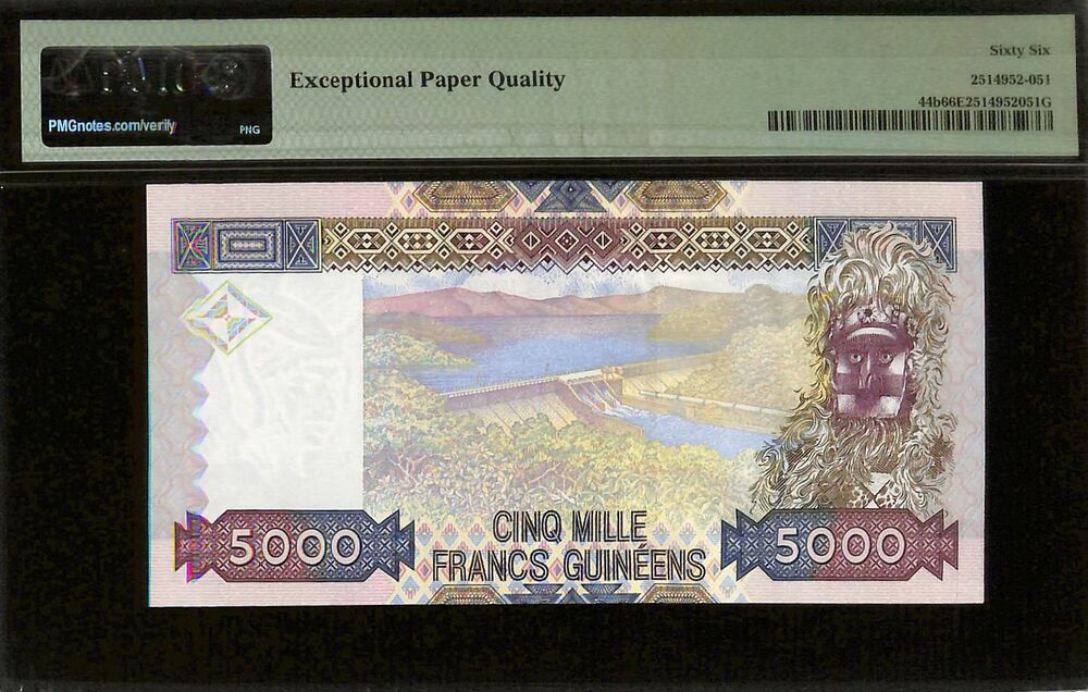 Guinea - 5000 Francs 2010 - Pick # 44b - COMMEMORATIVE - PMG 66 EPQ