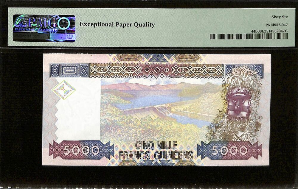 Guinea - 5000 Francs 2010 - Pick # 44b - COMMEMORATIVE - PMG 66 EPQ