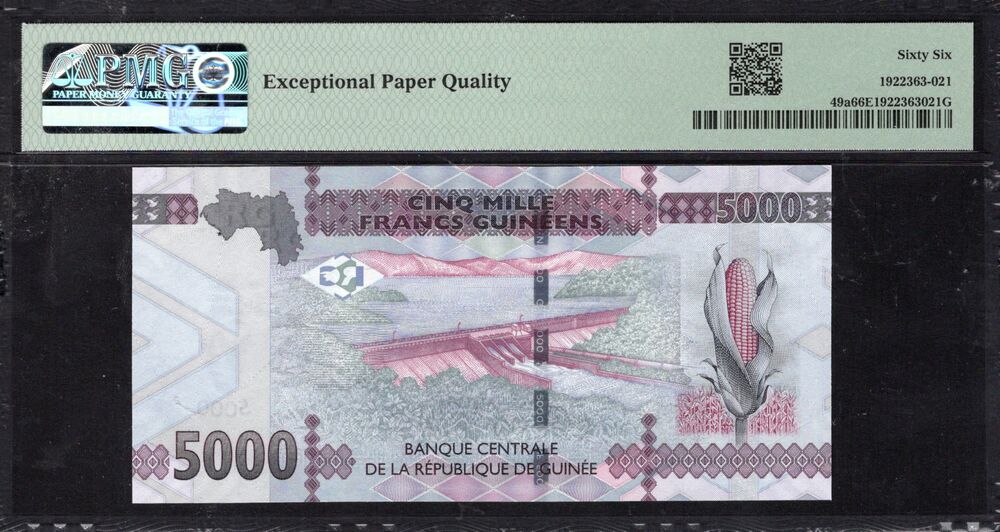 Guinea - 5000 Francs 2015 - Pick # 49a - PMG 66 EPQ