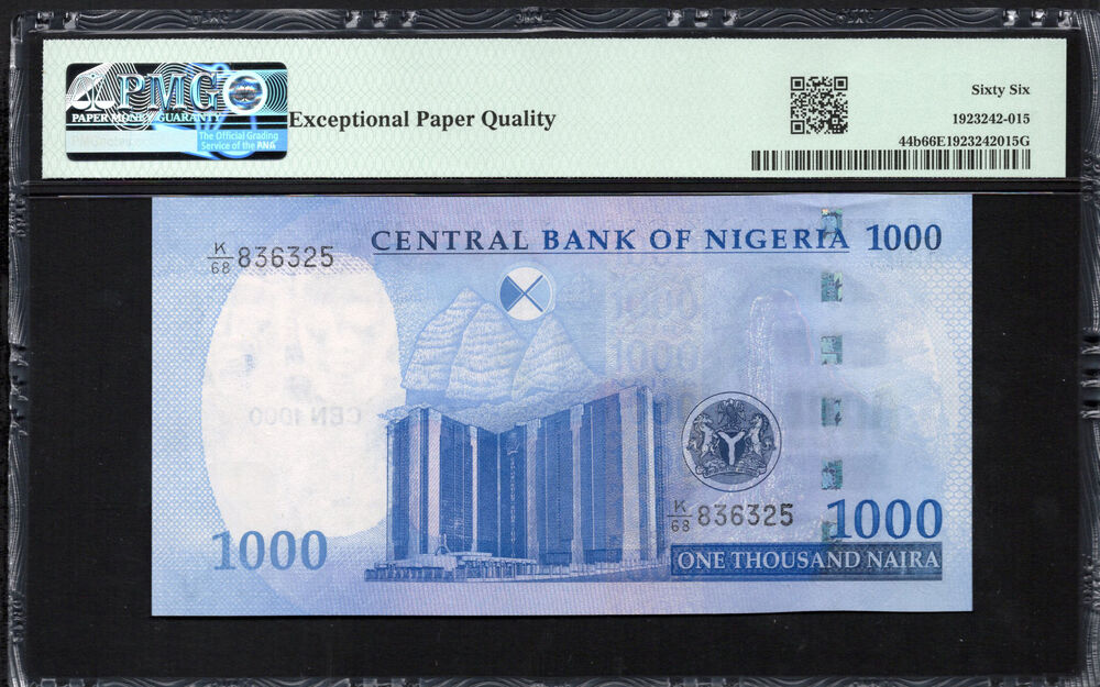 Nigeria - 1000 Naira 2023 - Pick # 44b - PMG 66 EPQ