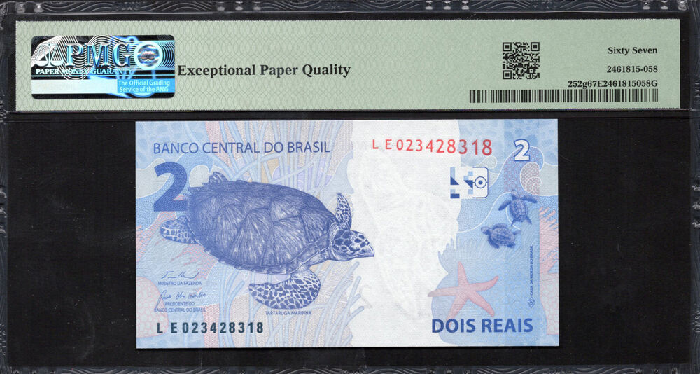 Brazil - 2 Reais 2010 - Pick # 252g - PMG 67 EPQ