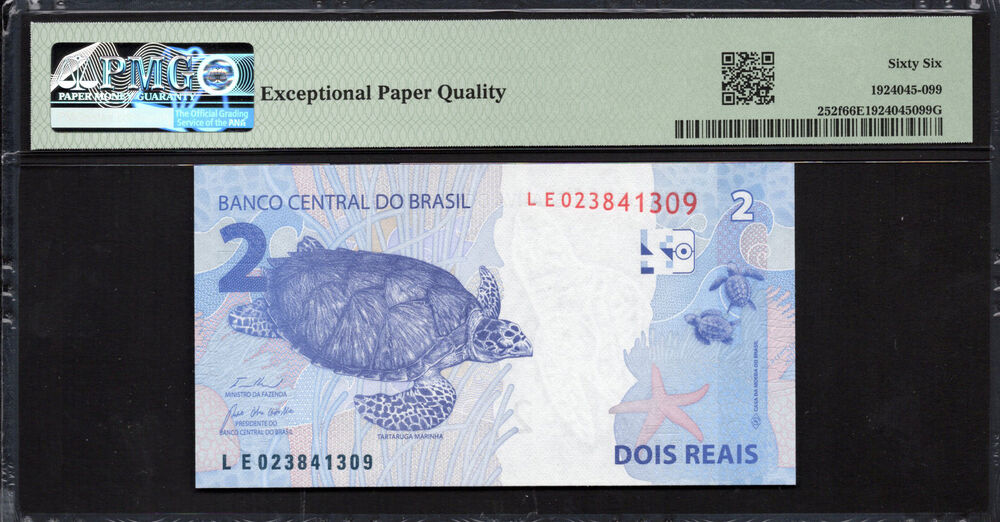 Brazil - 2 Reais 2010 - Pick # 252f - PMG 66 EPQ