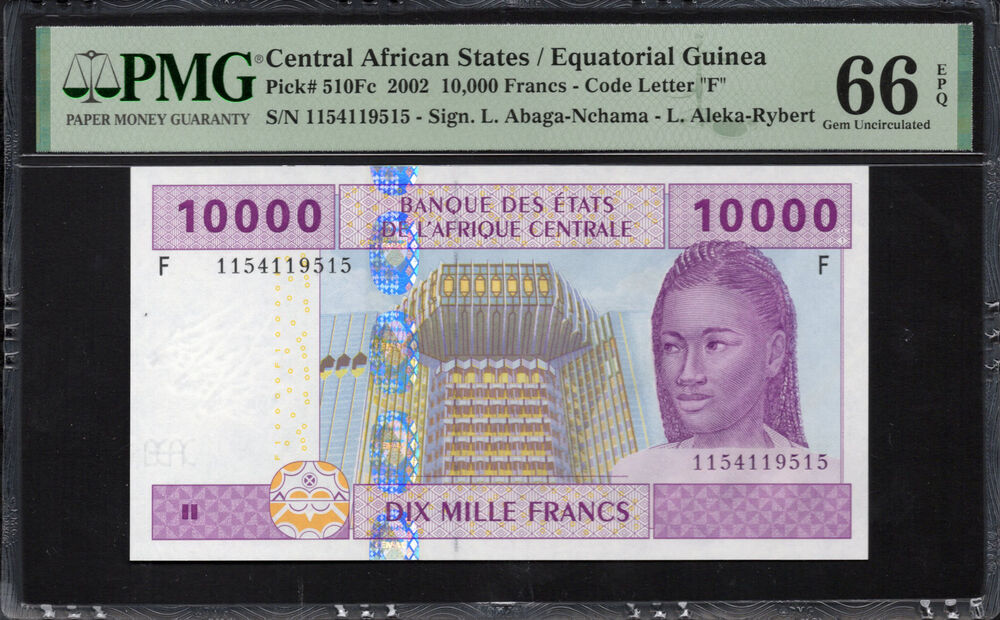 Equatorial Guinea - 10.000 Francs 2002 - Pick # 510Fc - PMG 66 EPQ