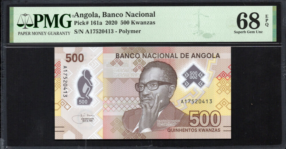 Angola - 500 Kwanzas 2020 - Pick # 161a - PMG 68 EPQ