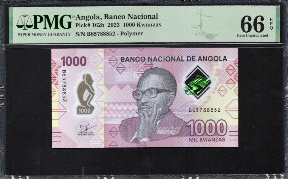 Angola - 1.000 Kwanzas 2023 - Pick # 162b - PMG 66 EPQ