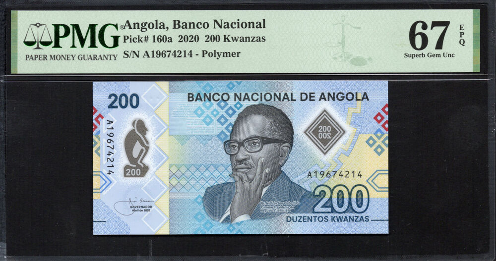 Angola - 200 Kwanza 2020 - Pick # 160a - PMG 67 EPQ