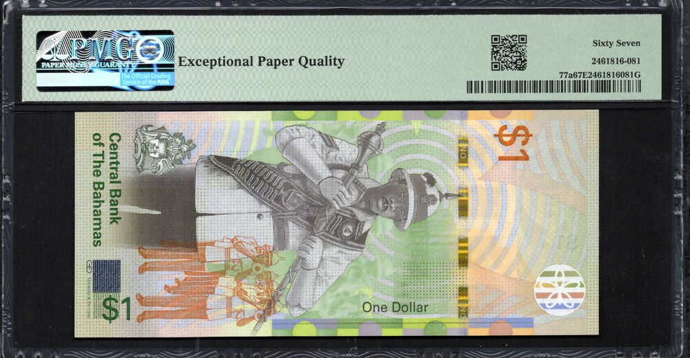 Bahamas - 1 Dollar 2017 - Pick # 77a - PMG 67 EPQ