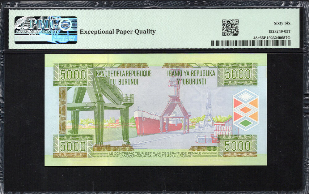 Burundi - 5.000 Francs 2013 - Pick # 48c - PMG 66 EPQ