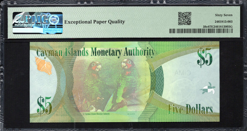 Cayman Islands - 5 Dollars 2018 - Pick # 39c - PMG 67 EPQ