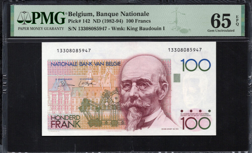 Belgium - 100 Francs 1982 - Pick # 142 - PMG 65 EPQ