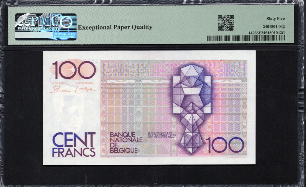 Belgium - 100 Francs 1982 - Pick # 142 - PMG 65 EPQ