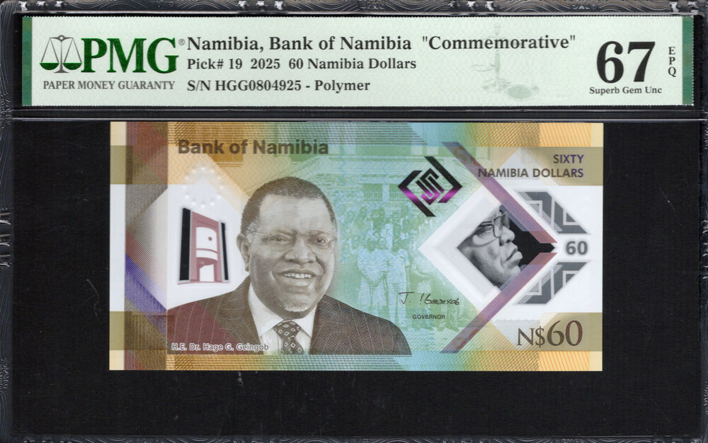 Namibia - 60 Namibia Dollars 2025 - Pick # 19 - PMG 67 EPQ
