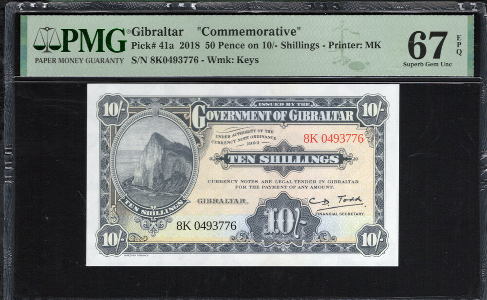 Gibraltar - Half Pence 2018 - Pick # 41a - PMG 67 EPQ