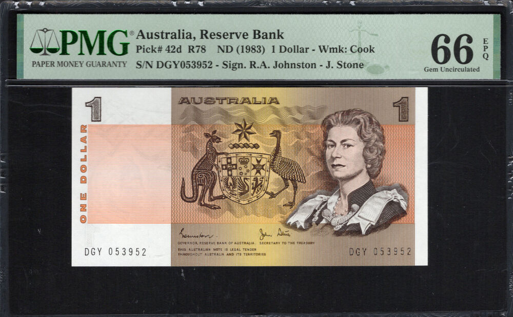 Australia - 1 Dollar 1983 - Pick # 42d - PMG 66 EPQ