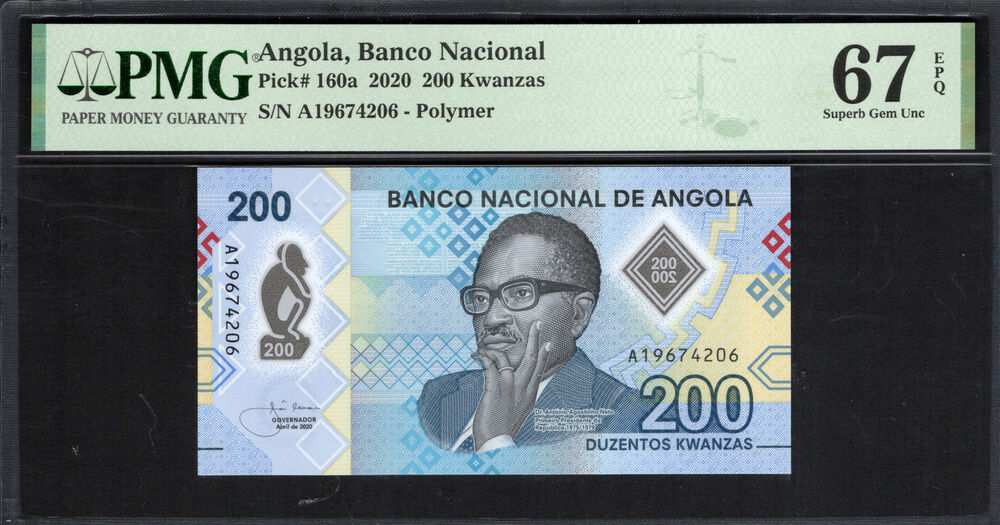 Angola - 200 Kwanzas 2020 - Pick # 160a - PMG 67 EPQ