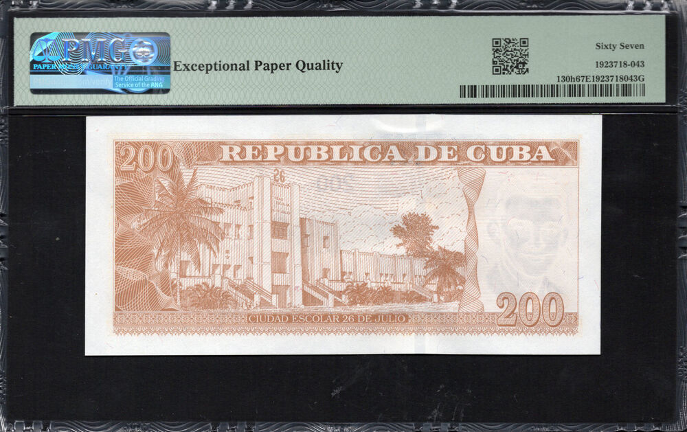 Cuba - 200 Pesos 2024 - Pick # 130h - PMG 67 EPQ