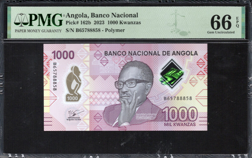 Angola - 1.000 Kwanzas 2023 - Pick # 162b - PMG 66 EPQ