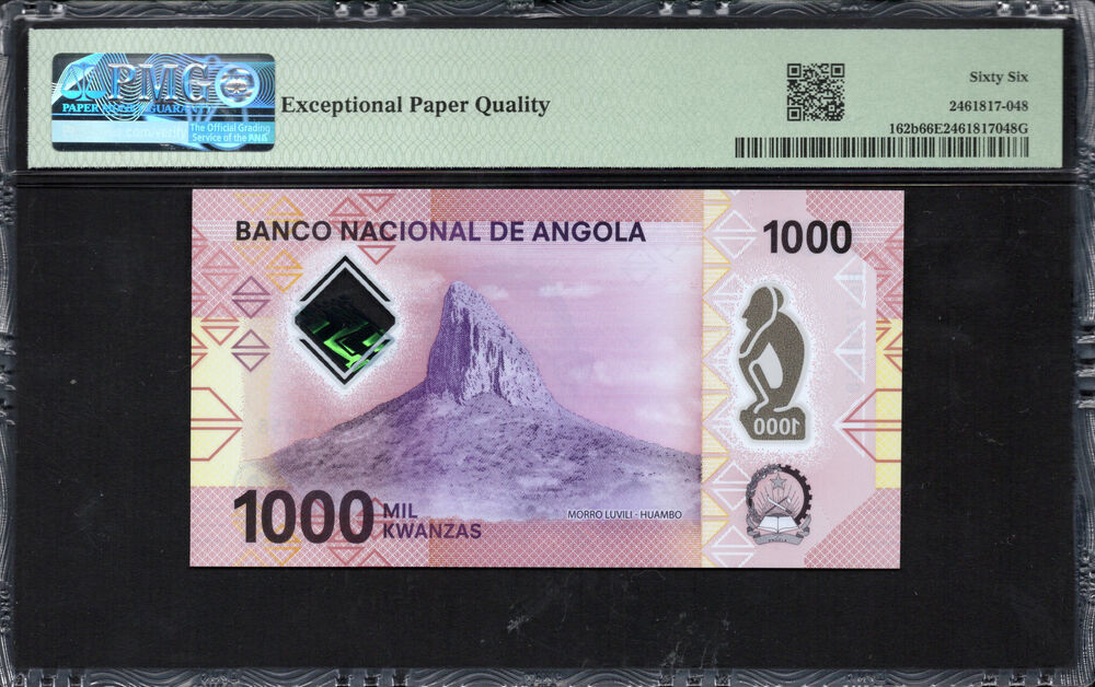 Angola - 1.000 Kwanzas 2023 - Pick # 162b - PMG 66 EPQ