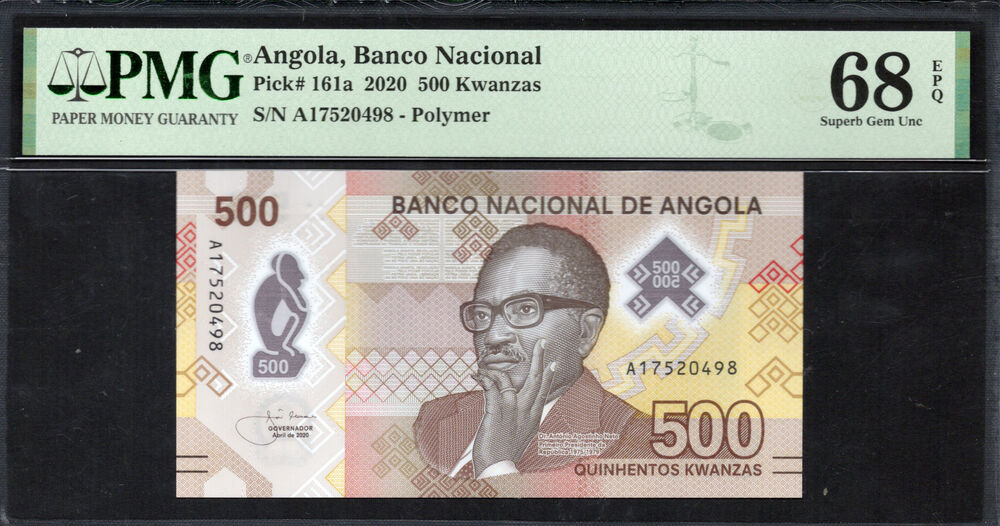 Angola - 500 Kwanzas 2020 - Pick # 161a - PMG 68 EPQ