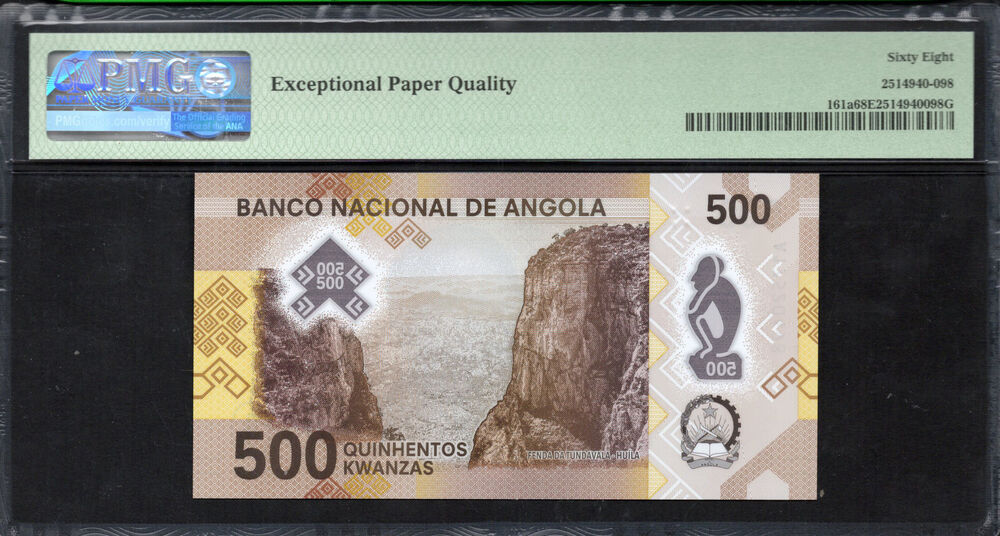 Angola - 500 Kwanzas 2020 - Pick # 161a - PMG 68 EPQ