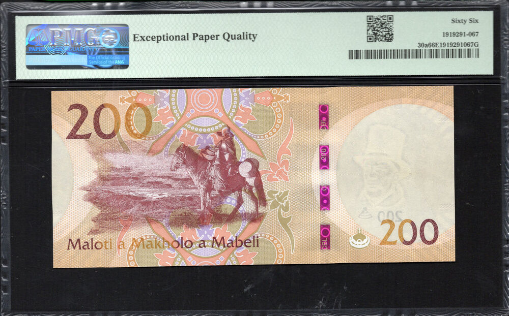 Lesotho - 200 Maloti 2021 - Pick # 30a - PMG 66 EPQ