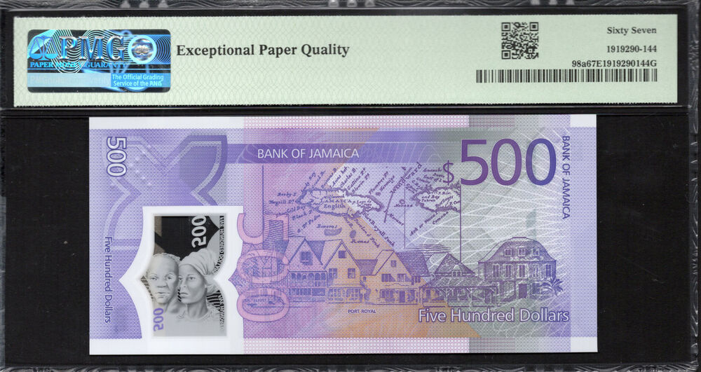 Jamaica - 500 Dollars 2022 - Pick # 98a - PMG 67 EPQ