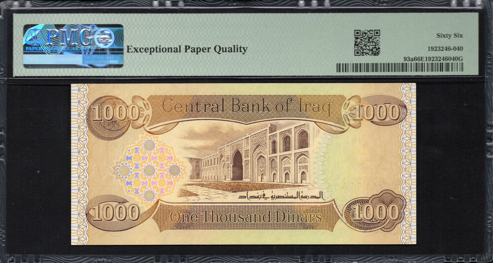 Iraq - 1.000 Dinars 2003 - Pick # 93a - PMG 66 EPQ