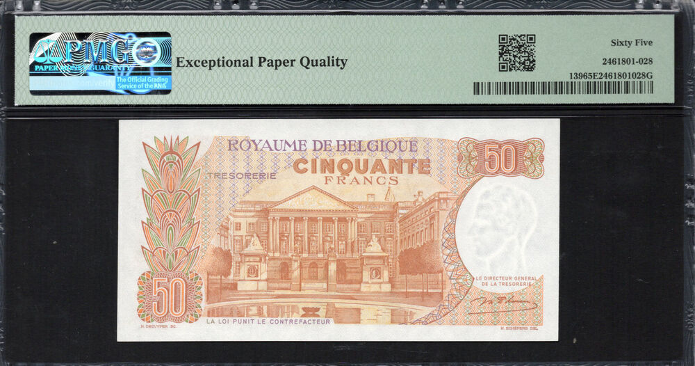 Belgium - 50 Francs 1966 - Pick # 139 - PMG 65 EPQ