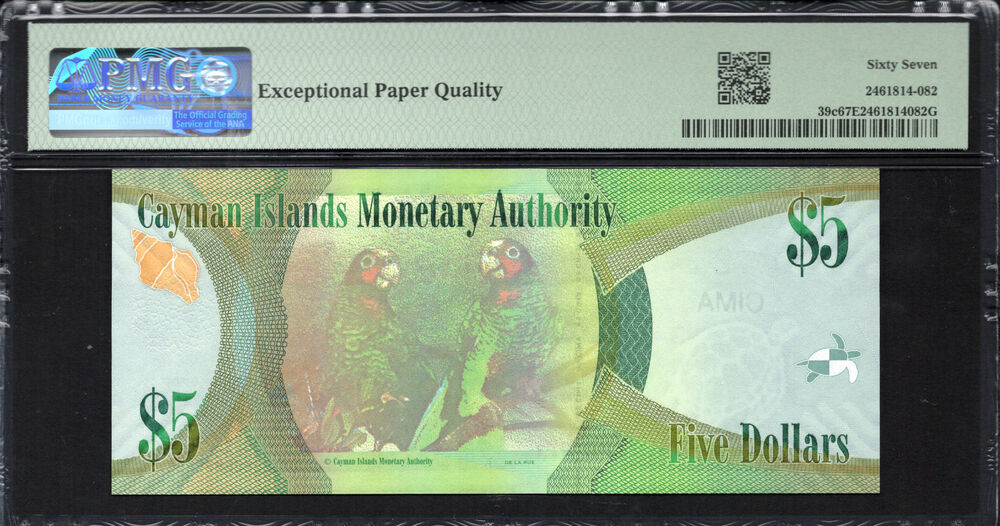 Cayman Islands - 5 Dollars 2018 - Pick # 39c - PMG 67 EPQ
