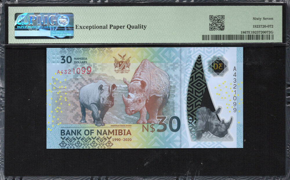 Namibia - 30 Namibia Dollars 2020 - Pick # 18 - PMG 67 EPQ