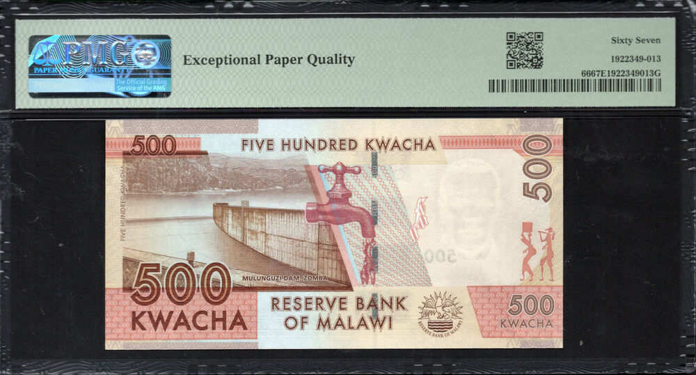 Malawi - 500 Kwacha 2014 - Pick # 66 - PMG 67 EPQ