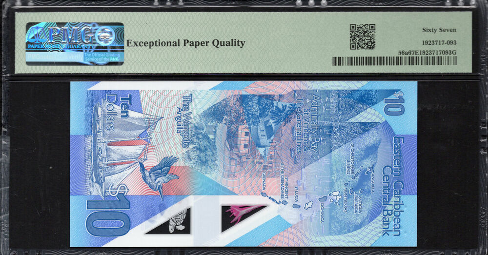 East Caribbean States - 10 Dollars 2019 - Pick # 56a - PMG 67 EPQ