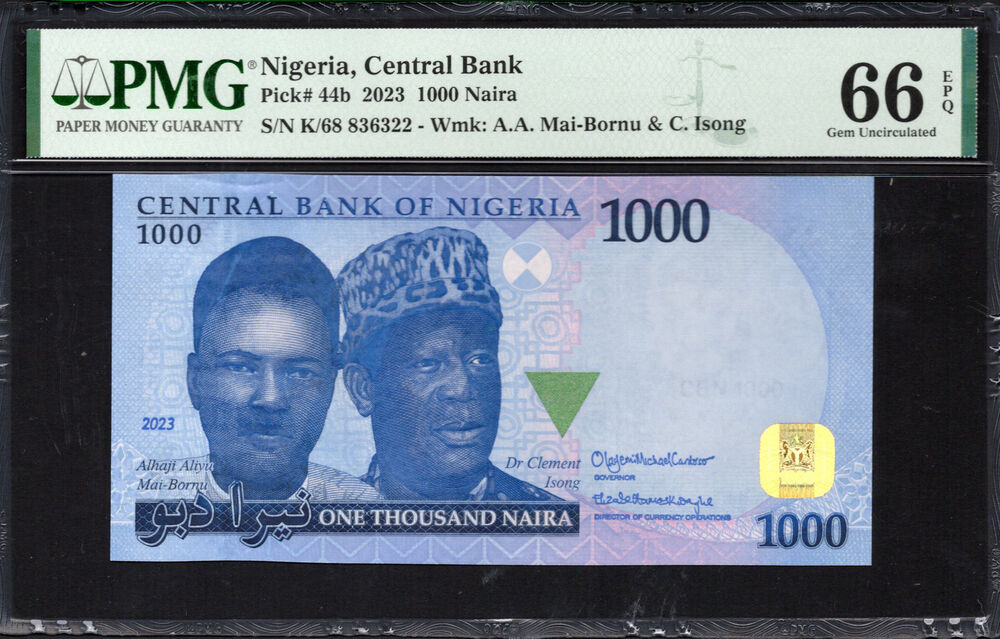 Nigeria - 1.000 Naira 2023 - Pick # 44b - PMG 66 EPQ