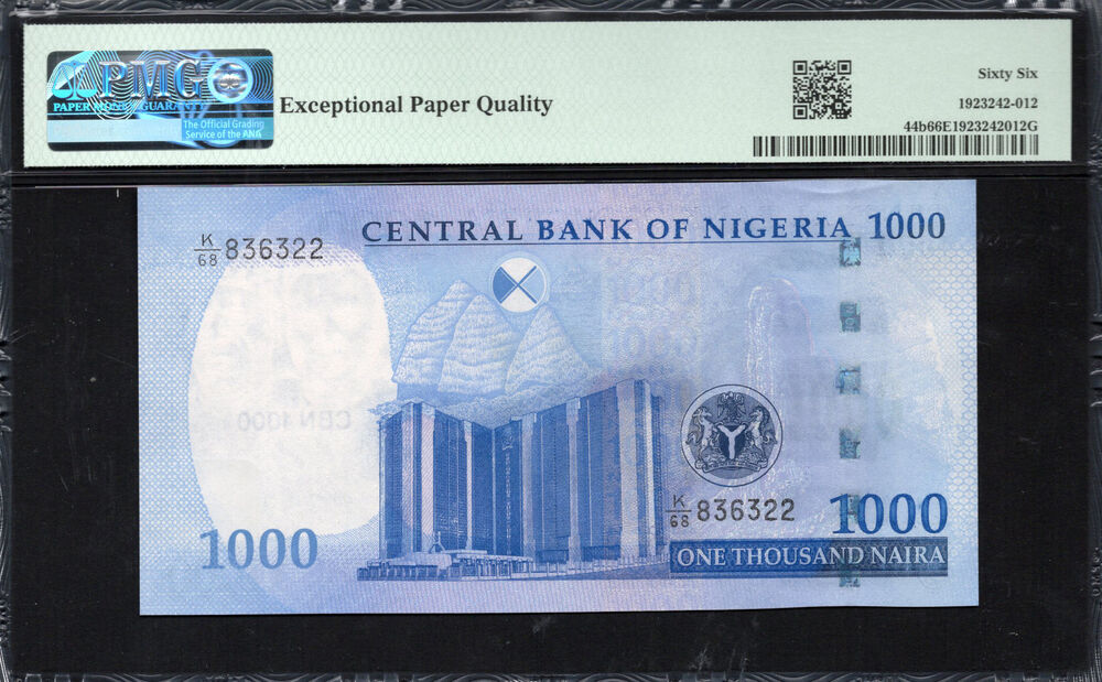 Nigeria - 1.000 Naira 2023 - Pick # 44b - PMG 66 EPQ