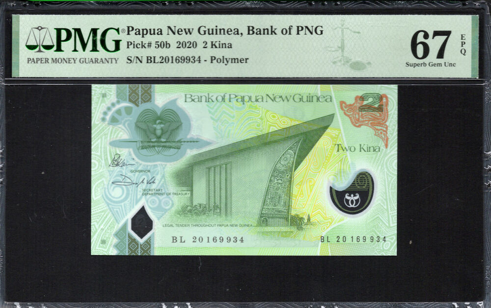 Papua New Guinea - 2 Kina 2020 - Pick # 50b - PMG 67 EPQ