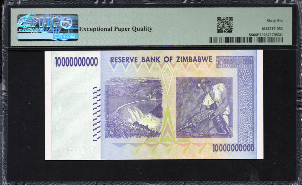 Zimbabwe - 10.000.000.000 Dollars 2008 - Pick # 85 - PMG 66 EPQ