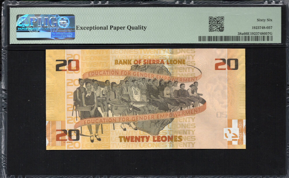 Sierra Leone - 20 Leones 2022 - Pick # 38a - PMG 66 EPQ