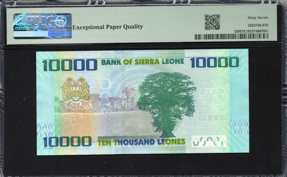 Sierra Leone - 10.000 Leones 2021 - Pick # 33f - PMG 67 EPQ