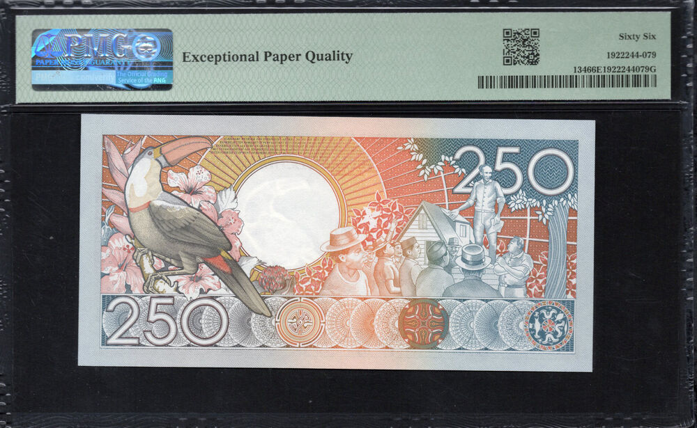 Suriname - 250 Gulden 1988 - Pick # 134 - PMG 66 EPQ