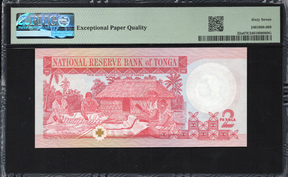 Tonga - 2 Pa'anga 1995 - Pick # 32a - PMG 67 EPQ
