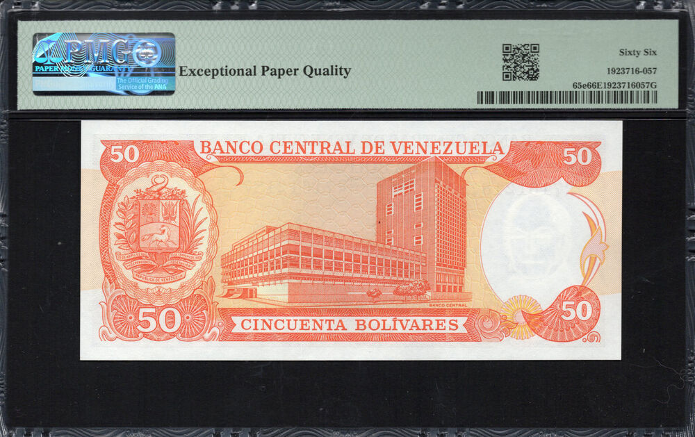 Venezuela - 50 Bolívares 1995 - Pick # 65e - PMG 66 EPQ