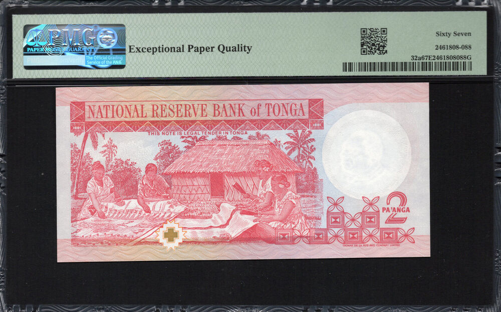Tonga - 2 Pa'anga 1995 - Pick # 32a - PMG 67 EPQ