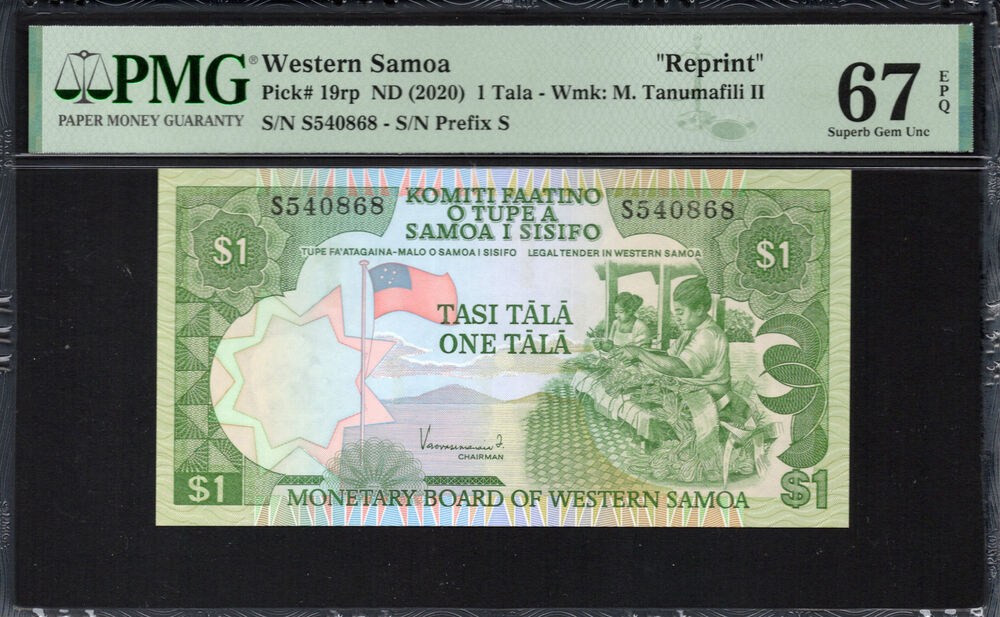 Western Samoa - 1 Tala 2020 - Pick # 19rp - PMG 67 EPQ